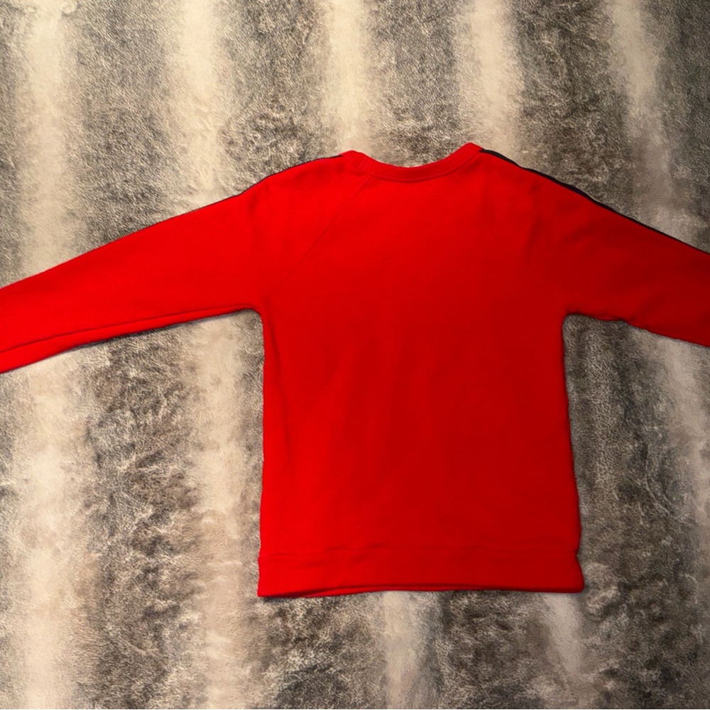 Gucci Vibrant Red Crewneck Sweater with Striped Sleeves - Picture 5 of 5